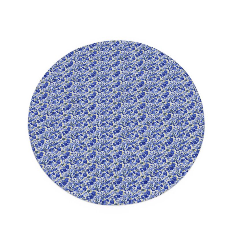 Do Not Forget Me — Floral Cotton-Linen Tablecloth