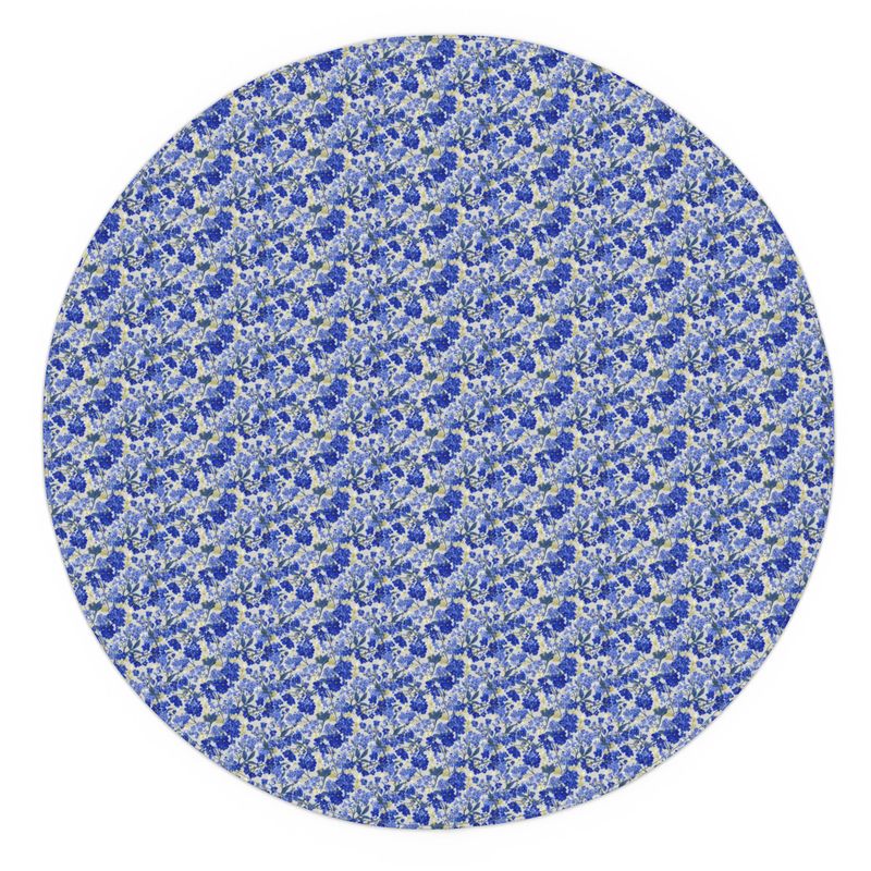 Do Not Forget Me — Floral Cotton-Linen Tablecloth