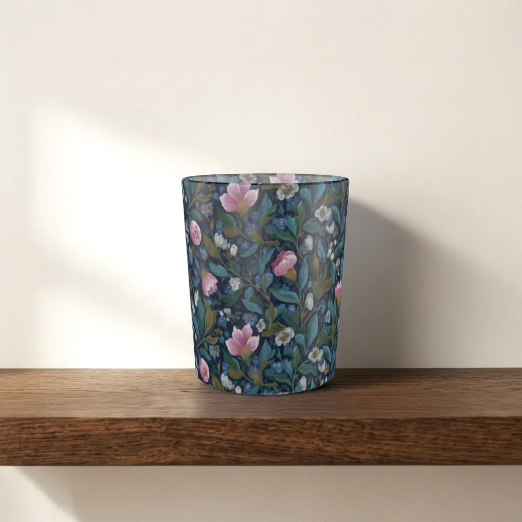 Veiled Garden Botanical Candle & Tea Glass Light Holder