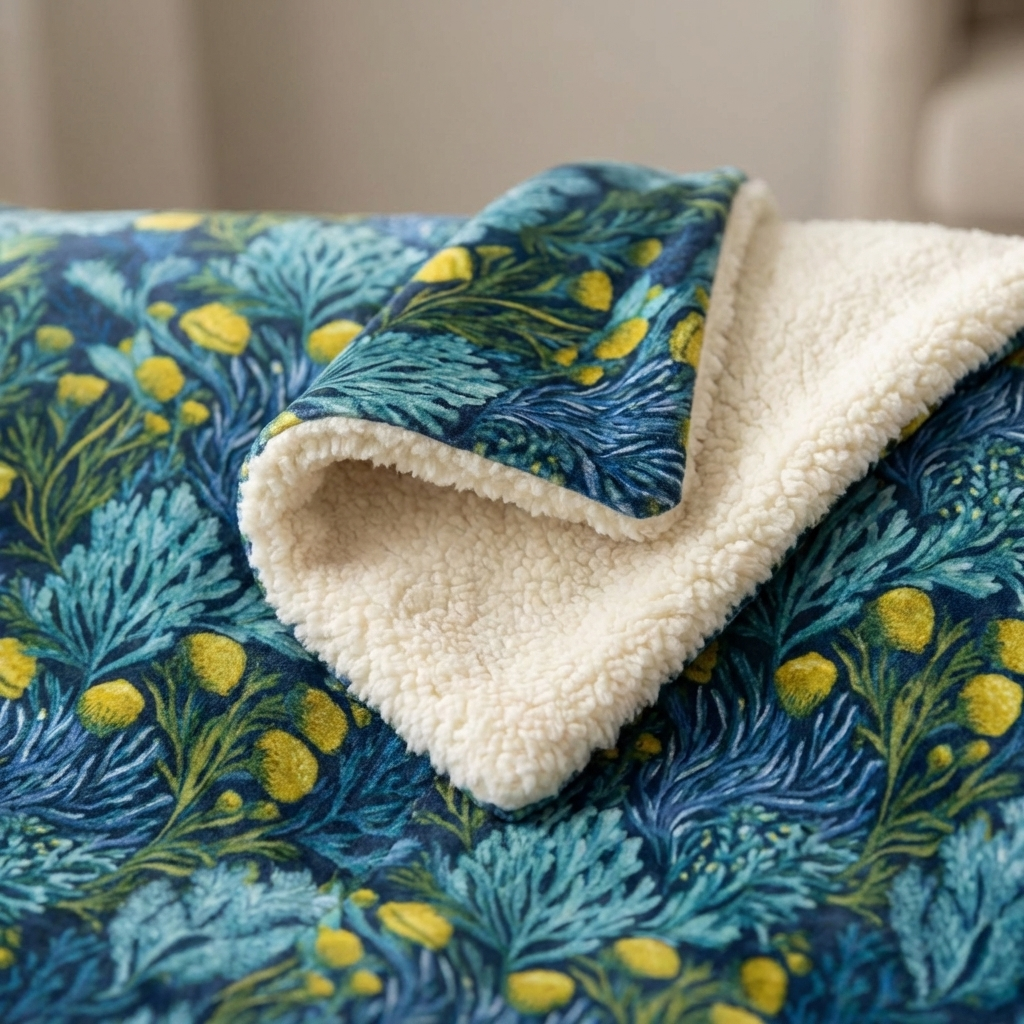 Fleece-Lined Throw — Amongst The Kelp Forest