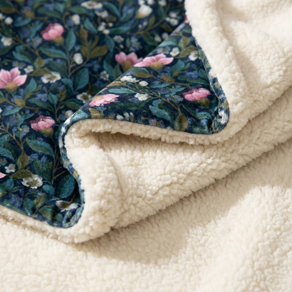 Fleece-Lined Throw — Veiled Garden