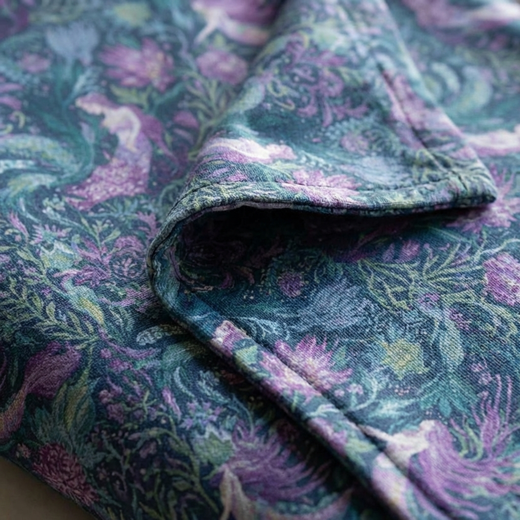 Organic Cotton Throw — Sea Maiden In Bloom