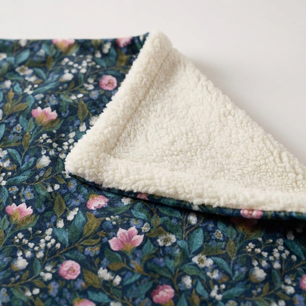 Fleece-Lined Throw — Veiled Garden