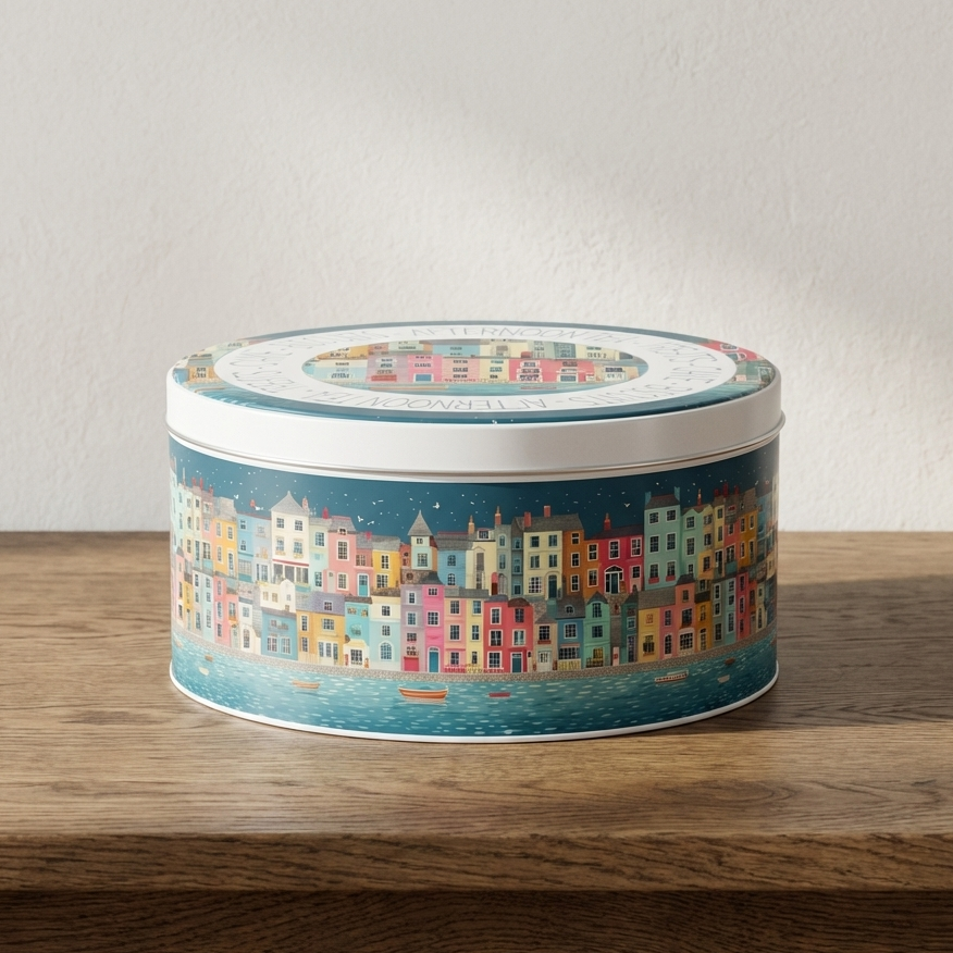 Harbour of Many Colours – Cornish Harbour Cake Tin