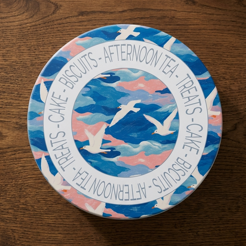 Carried on the Sea Wind – Seagull Coastal Cake Tin