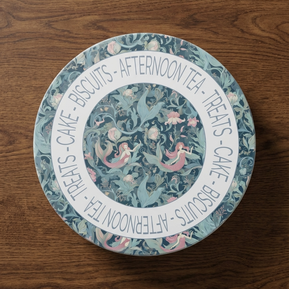 Drift Beneath – Floral Mermaid Cake Tin