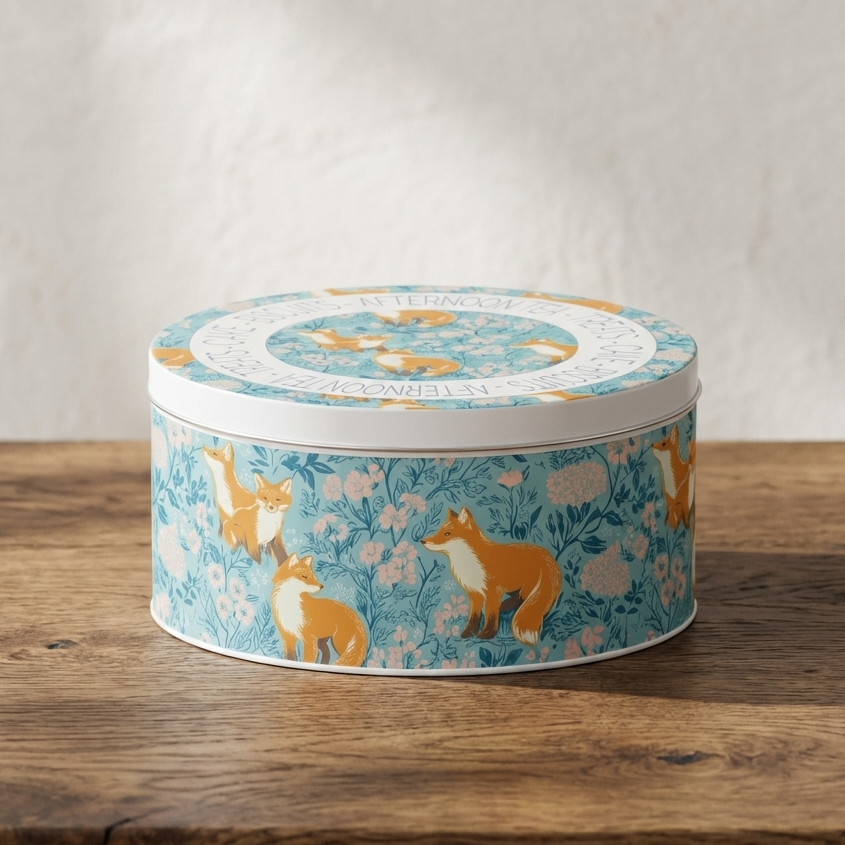 Learning the Wild – Fox Pattern Cake Tin