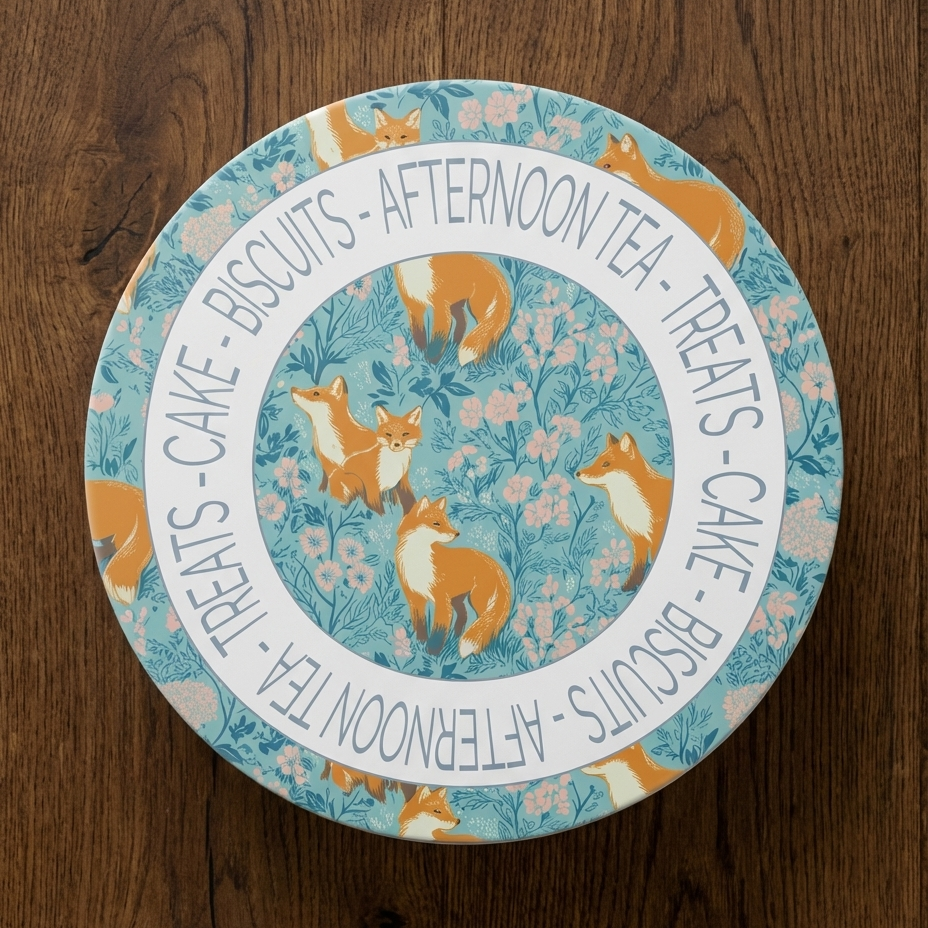Learning the Wild – Fox Pattern Cake Tin