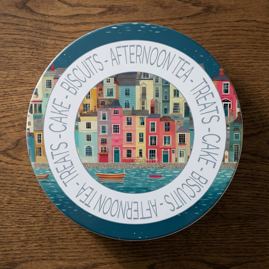 Harbour of Many Colours – Cornish Harbour Cake Tin