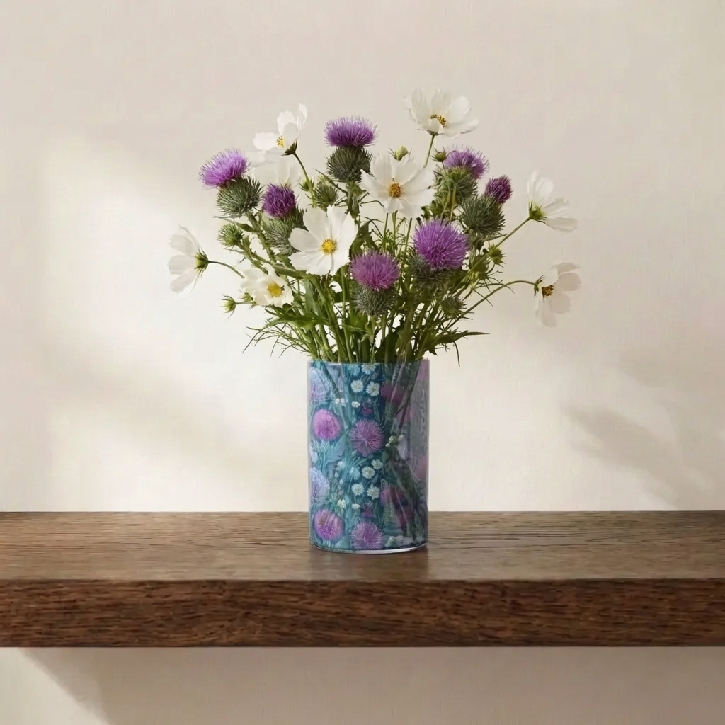 Floral Glass Vase — Held Against The Wind