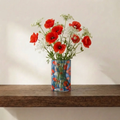 Floral Glass Vase — Where Poppies Run To Sea