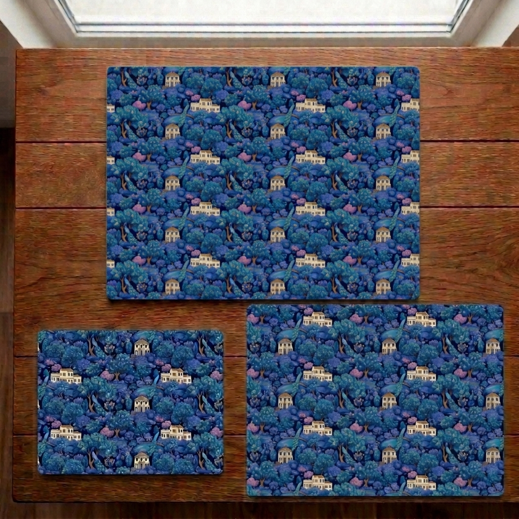 The Night Garden – Peacock Garden Print Stonemax Chopping Board