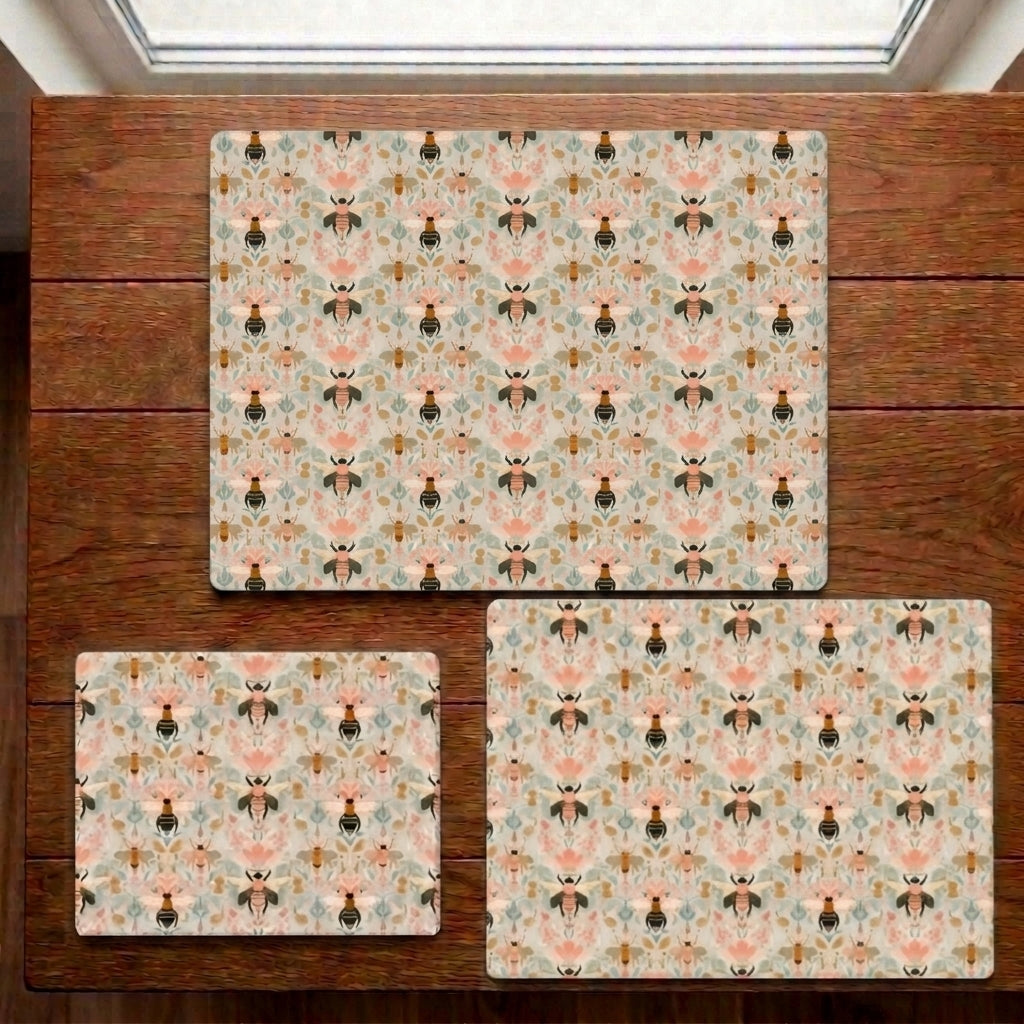 In the Keeping of Bloom – Bees Print – Stonemax Chopping Board