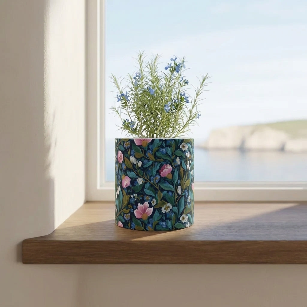 Veiled Garden Botanical Indoor Ceramic Plant Pot