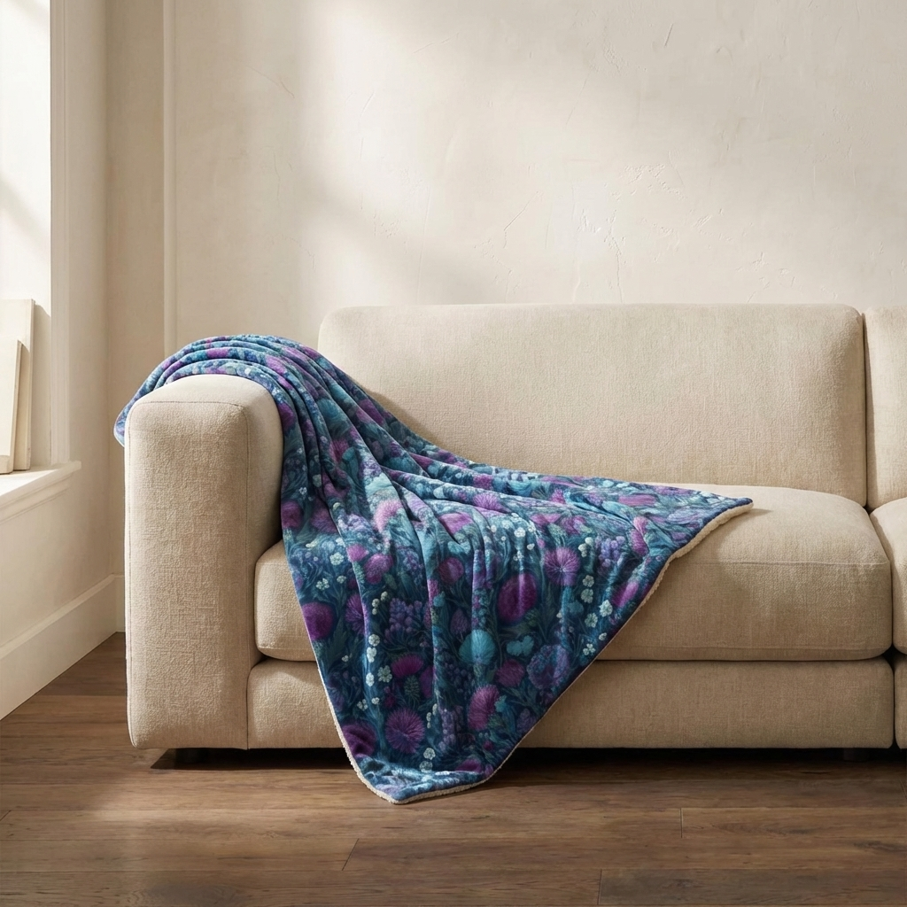 Fleece-Lined Throw — Held Against The Wind
