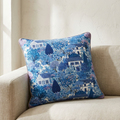 Country Garden Cushion — Cottages In The Blue Garden