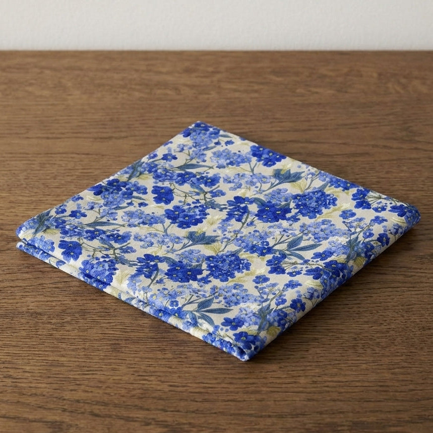 Do Not Forget Me – Floral Cotton Satin Napkins