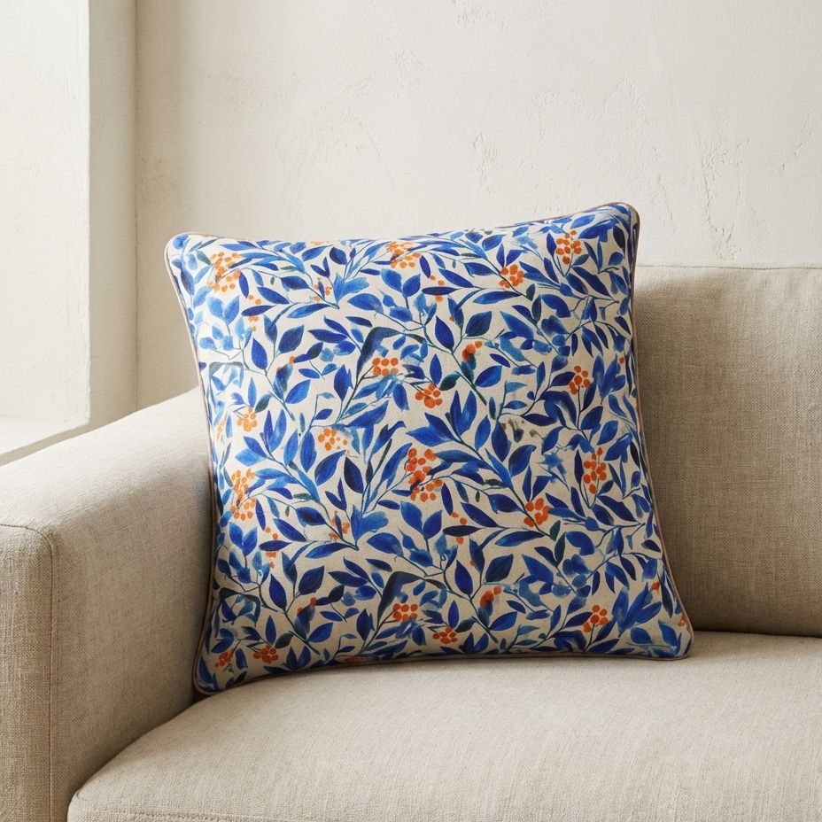 Botanical Cushion - Whispering Leaves
