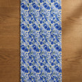 Do Not Forget Me — Floral Cotton-Linen Table Runner