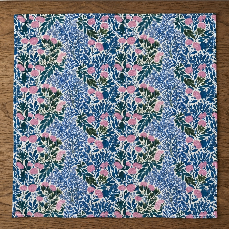 Hedgerow Whispers – Botanical Cotton Satin Napkins