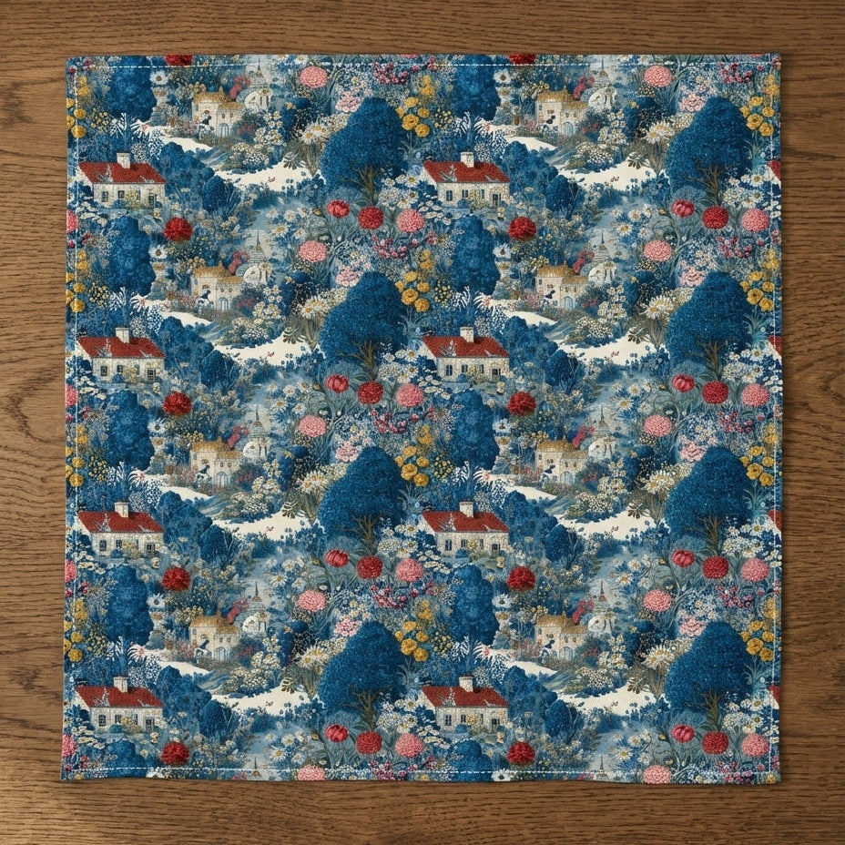 A Corner of Summer – Country Estate Garden Cotton Satin Napkins
