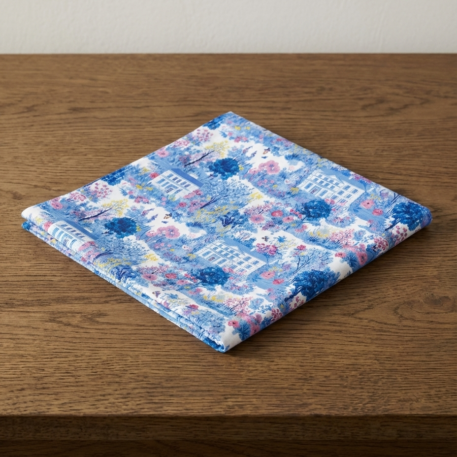 The Garden in Bloom – Floral Cotton Satin Napkins