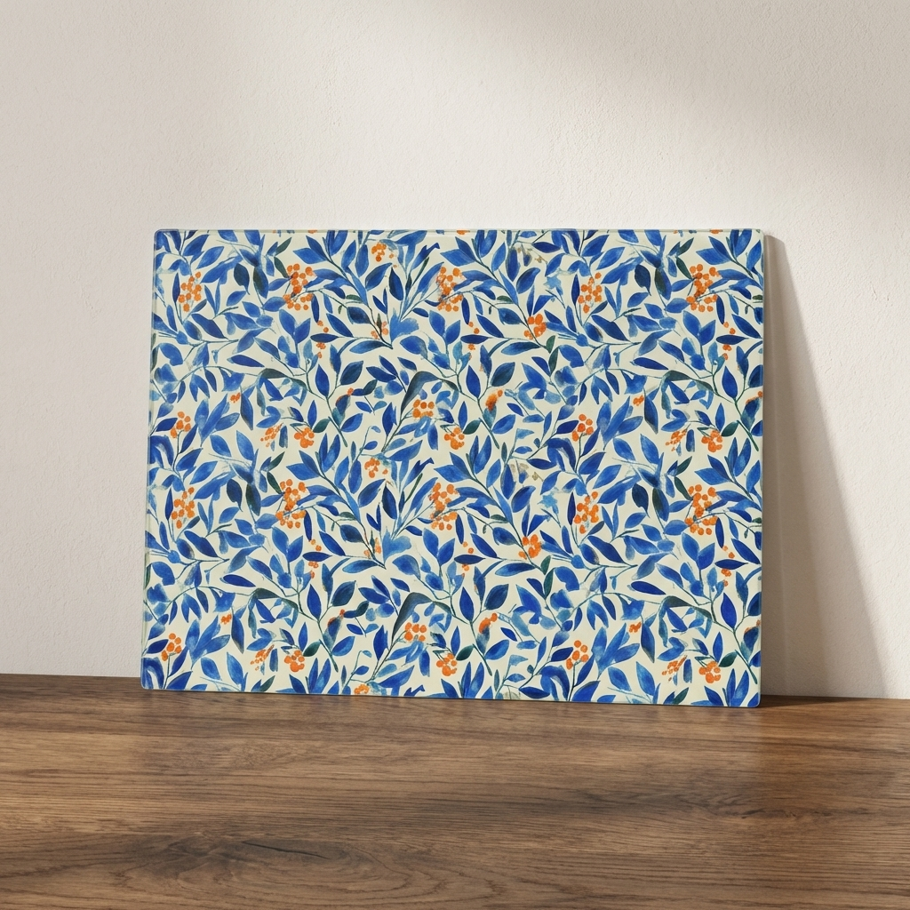 Whispering Leaves – Botanical Glass Worktop Saver