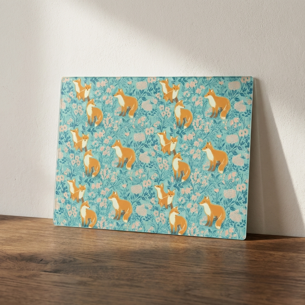 Learning the Wild – Fox Print Glass Worktop Saver