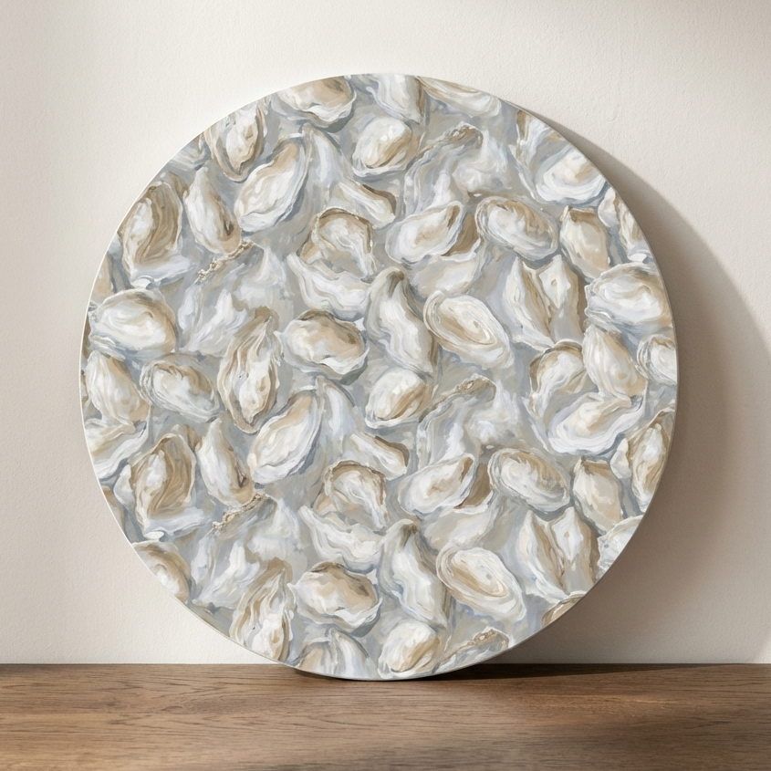 Season for the Oyster – Round Stonemax Serving Board