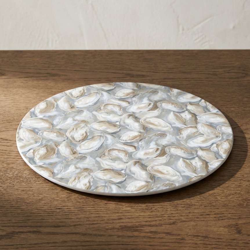 Season for the Oyster – Round Stonemax Serving Board
