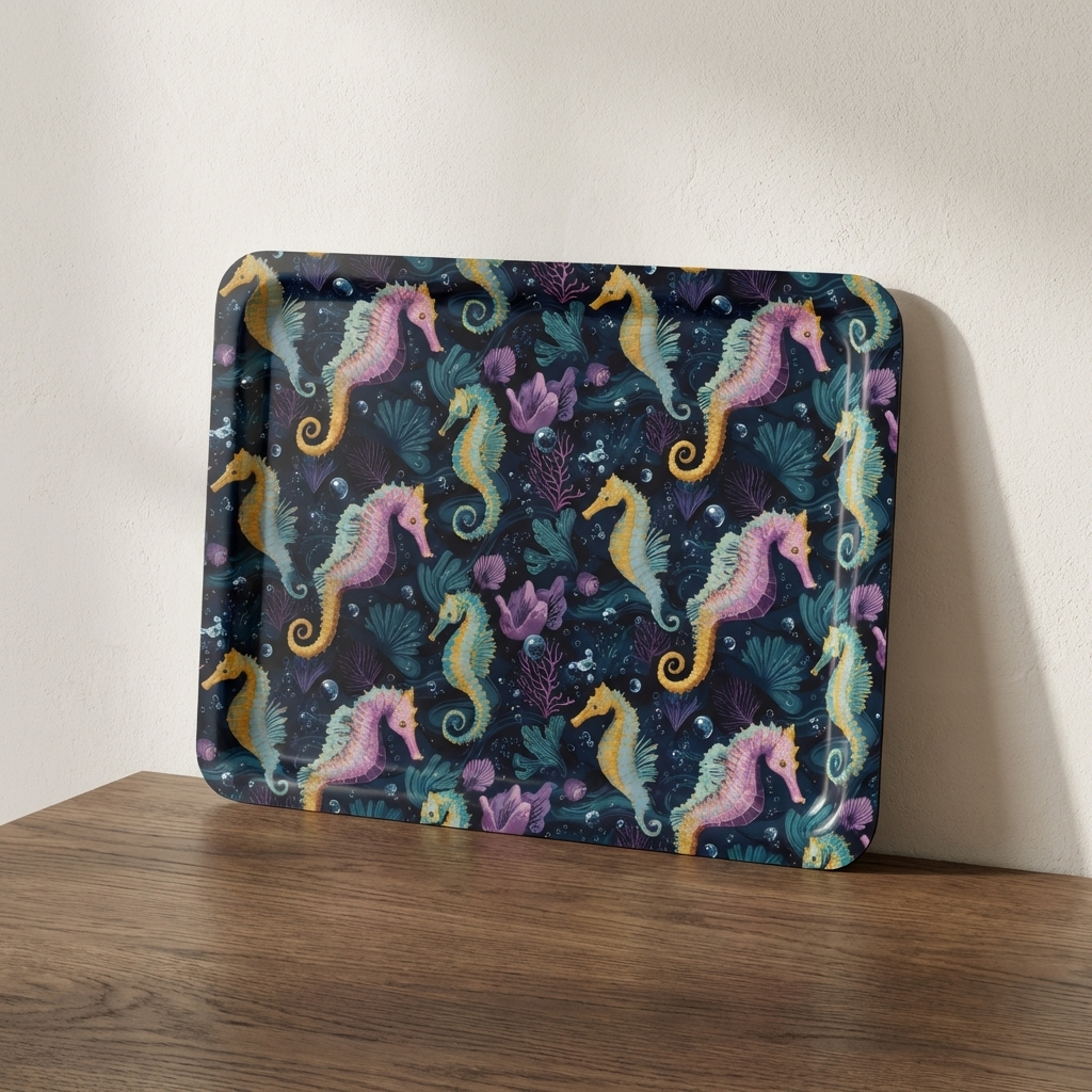 Anchored in the Kelp – Seahorse Coastal Tea Tray