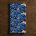 The Night Garden – Peacock Garden Print Cotton-Linen Tea Towel