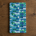 Paths Between Houses – Garden Estate Print Cotton-Linen Tea Towel
