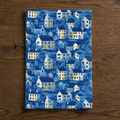 Home Above the Water – Cornwall Houses Print Cotton-Linen Tea Towel