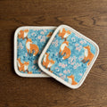 Learning the Wild – Fox Print Cotton Hot Dish Pads