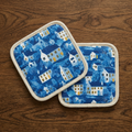 Home Above the Water – Seaside Houses Print Cotton Hot Dish Pads