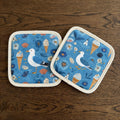Summer Belongs to the Gulls – Seaside Print Cotton Hot Dish Pads