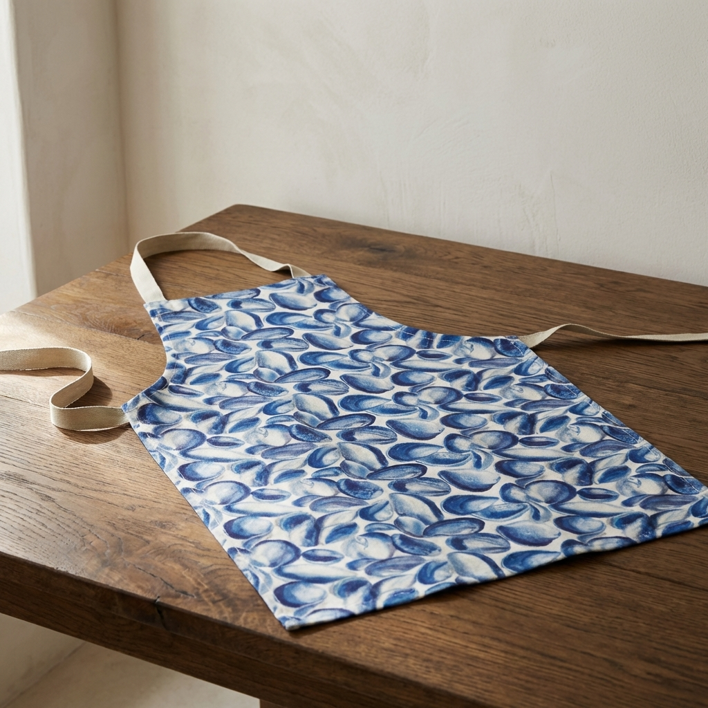 Tide-worn Mussels – Shell Print Cotton Apron