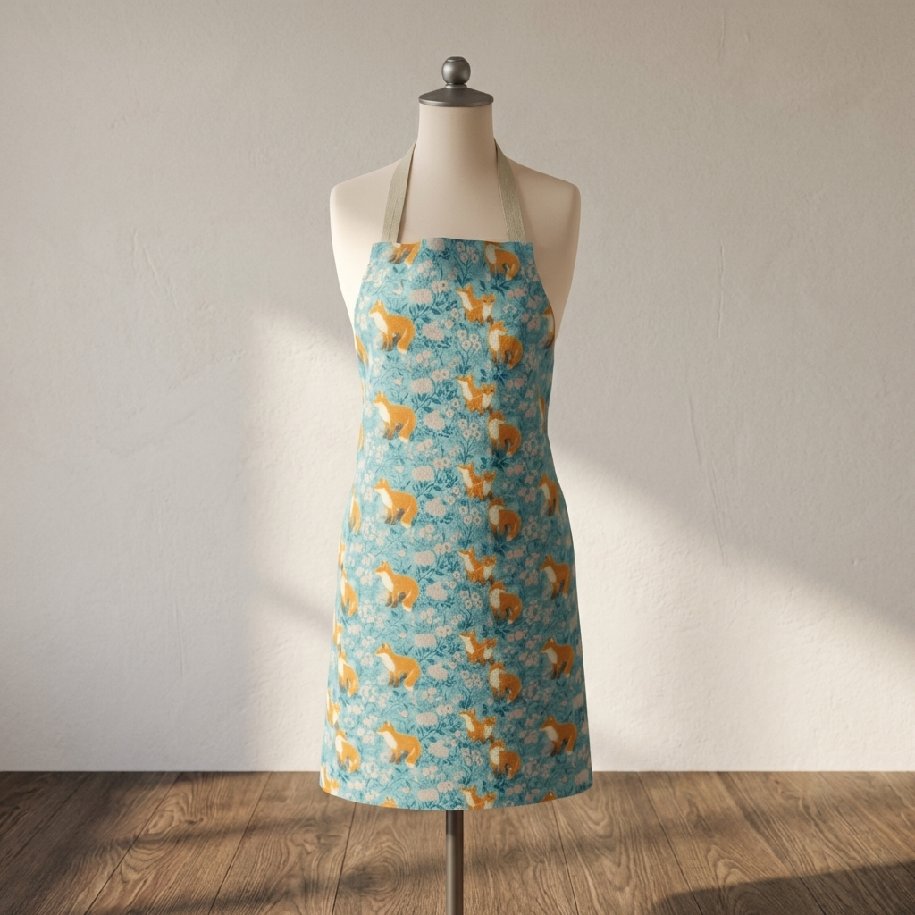 Learning the Wild – Fox Print Cotton Apron