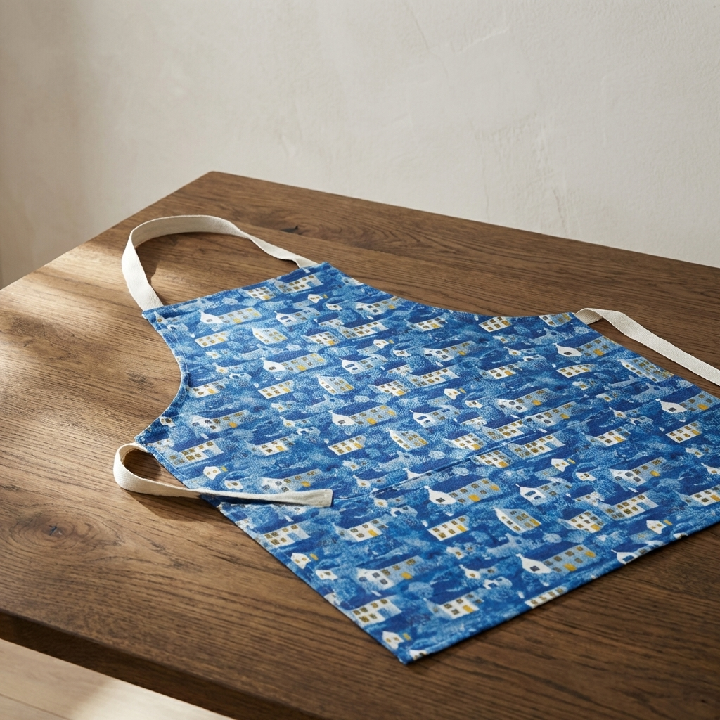 Home Above the Water – Cornish Houses Print Cotton Apron