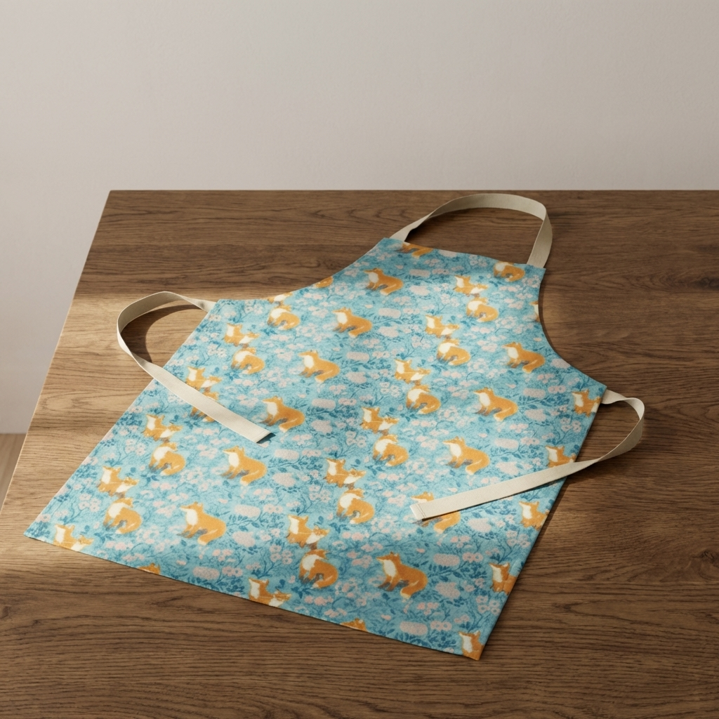 Learning the Wild – Fox Print Cotton Apron