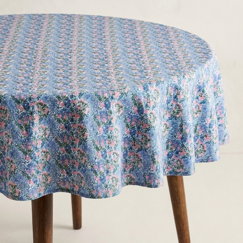 Hedgerow Whispers — Botanical Cotton-Linen Tablecloth