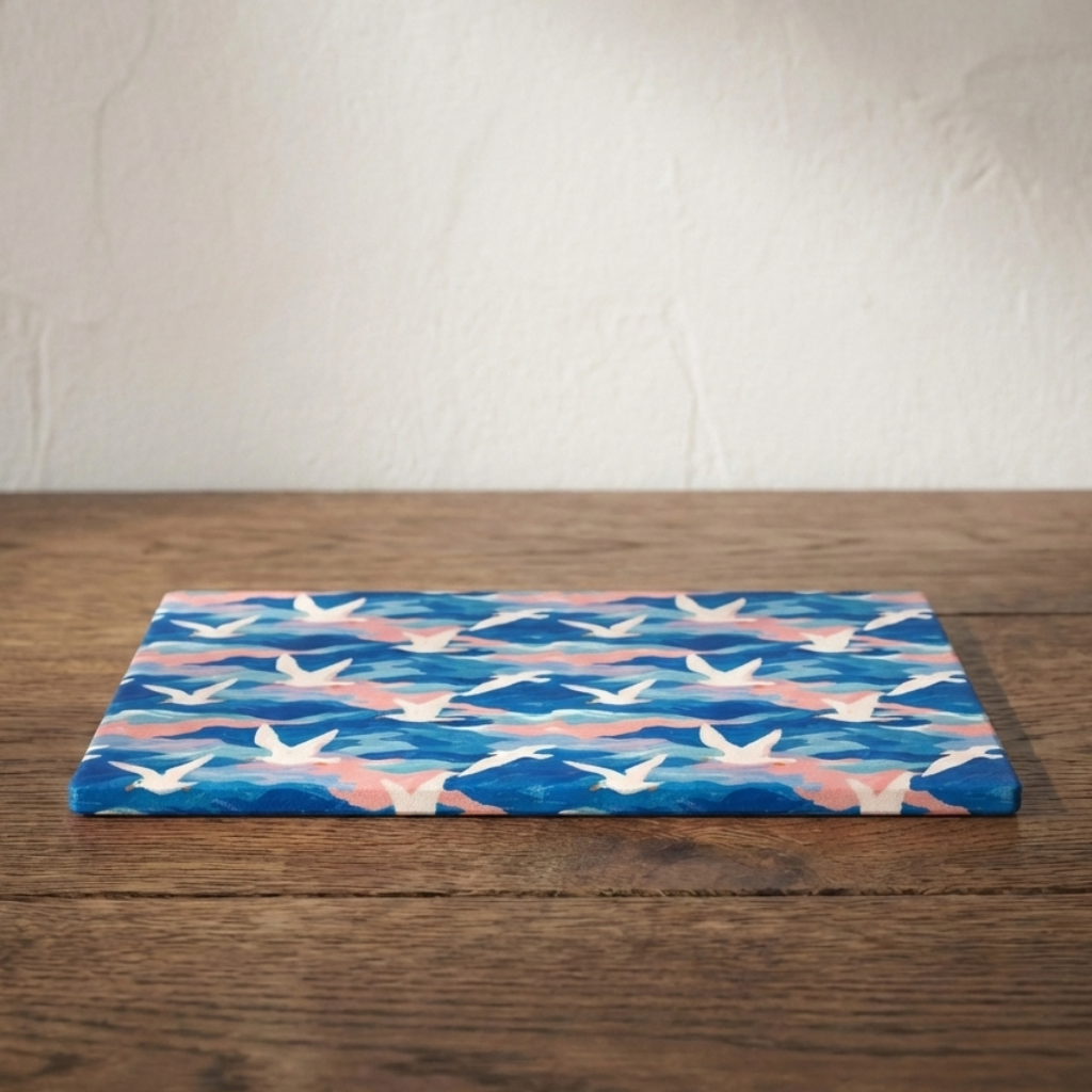 Carried on the Wind – Seagulls Print – Stonemax Chopping Board