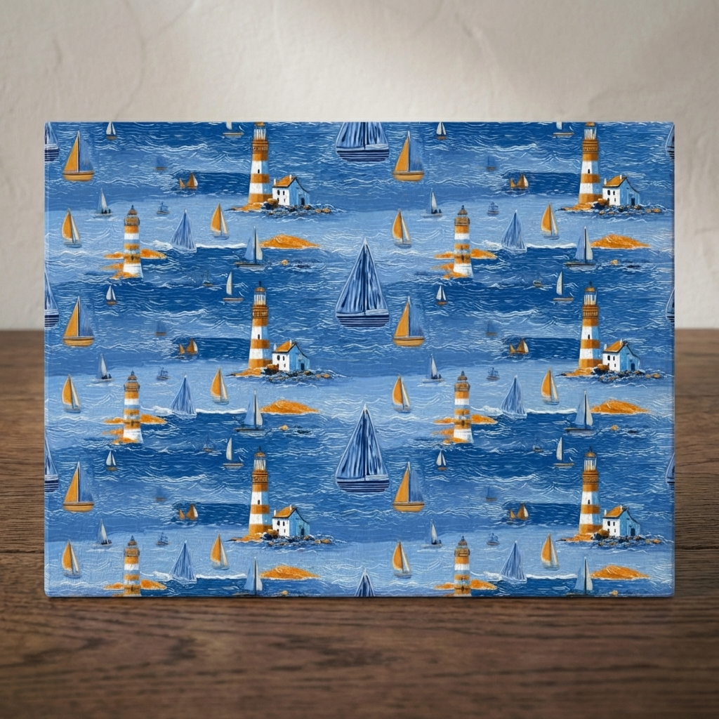 Under Watchful Lights – Lighthouse Print – Stonemax Chopping Board
