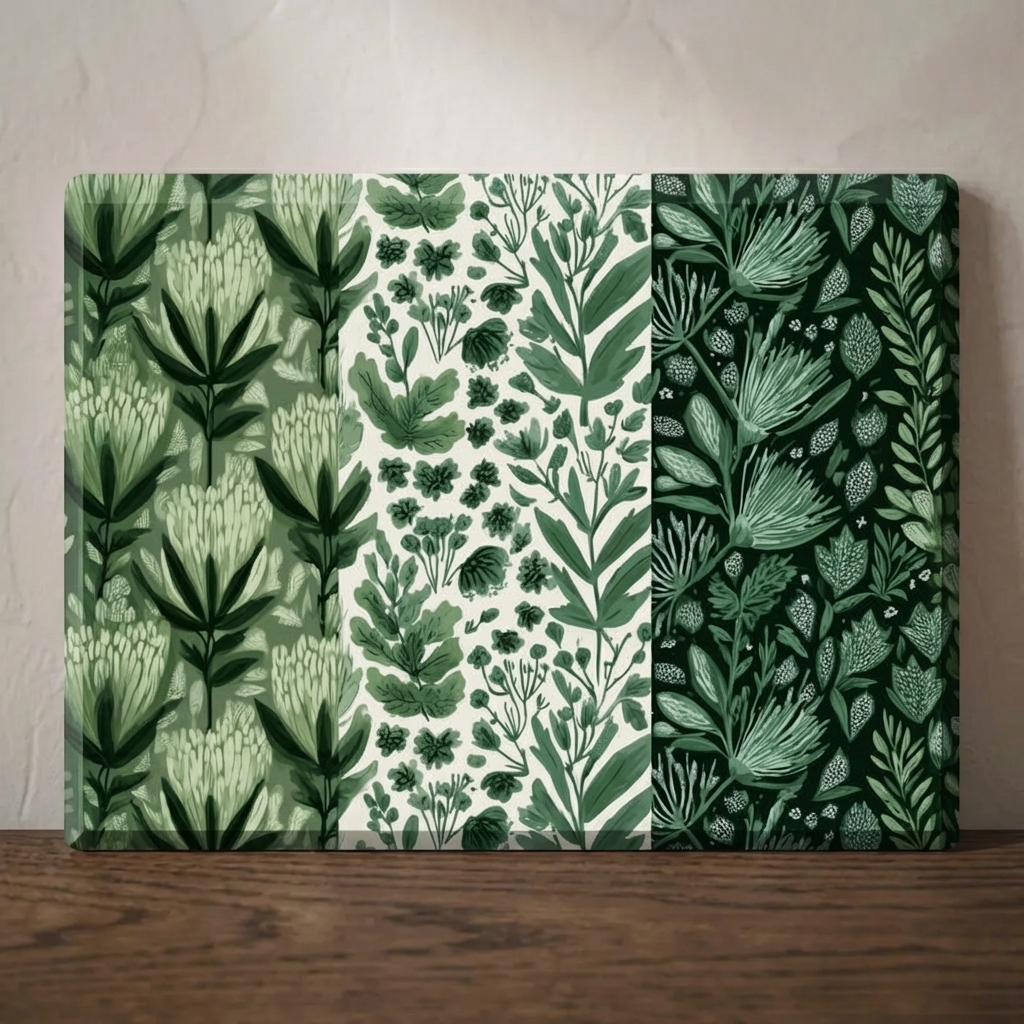 Garden in Green – Botanical Print Stonemax Chopping Board
