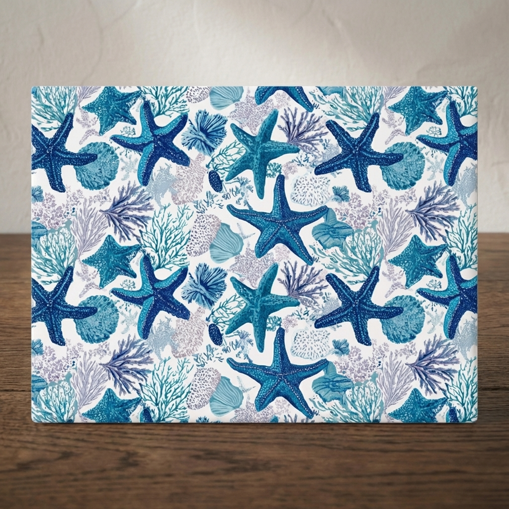 Left by the Turning Tide – Starfish Print – Stonemax Chopping Board