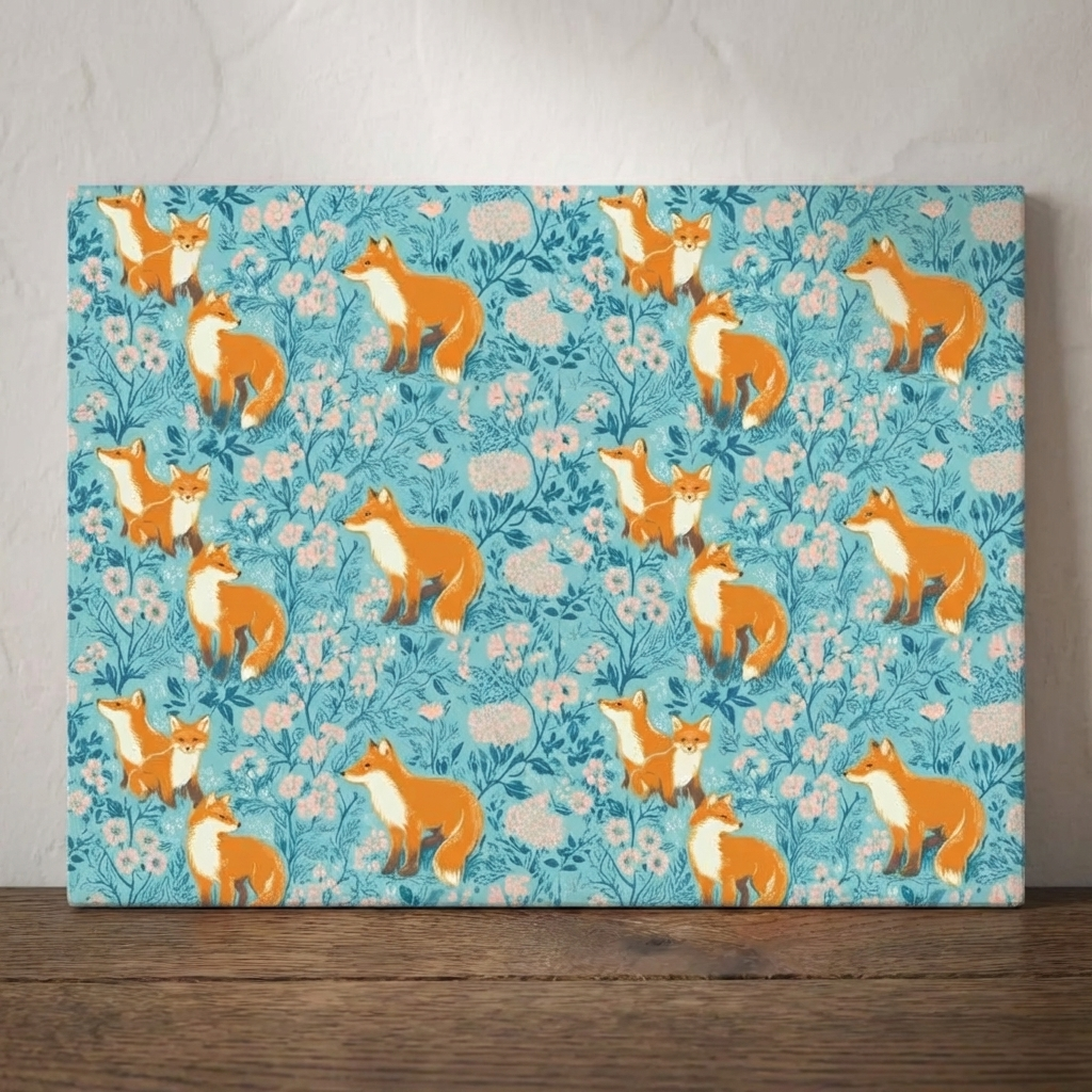 Learning the Wild – Foxes Print – Stonemax Chopping Board