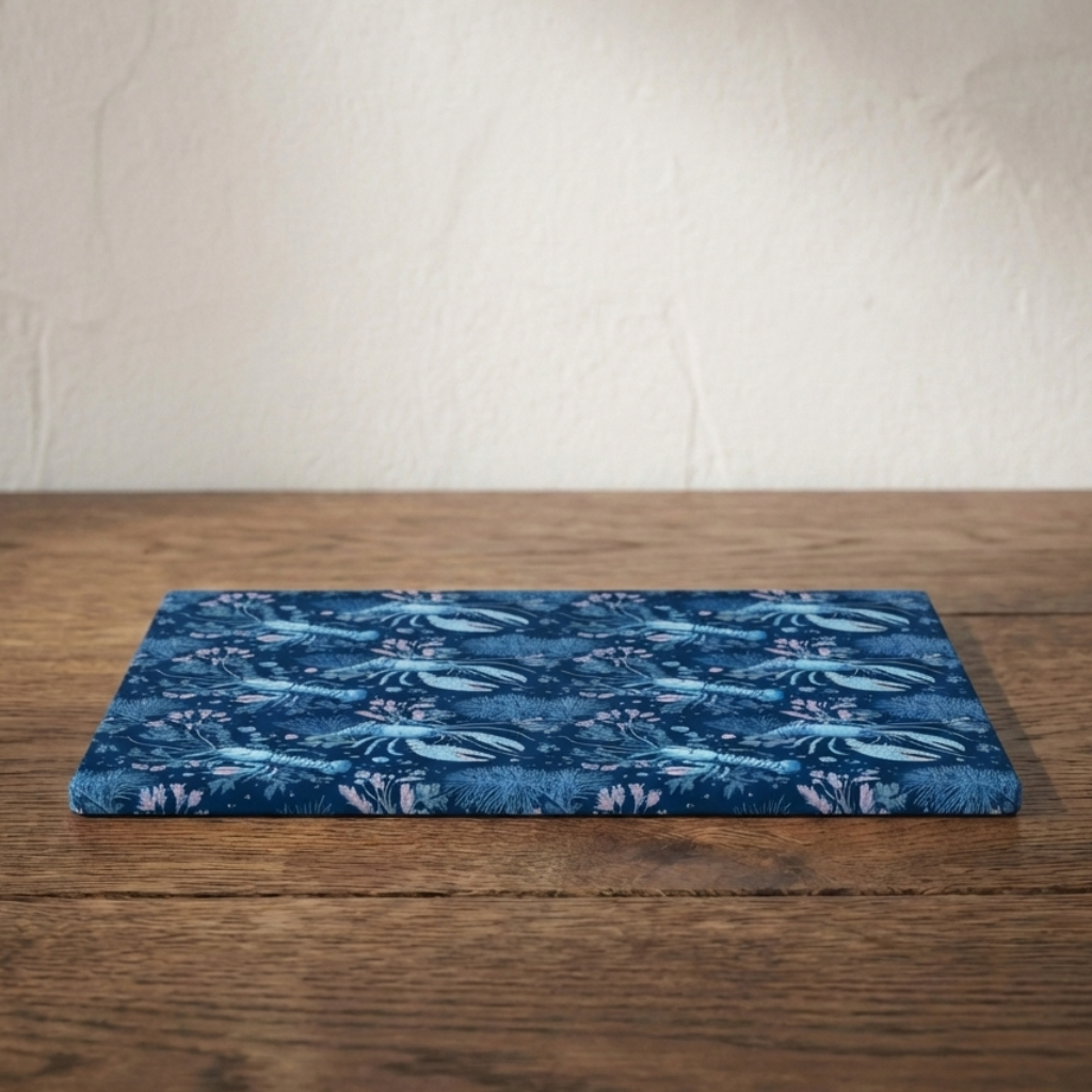 Beneath the Cornish Tides – Lobster Print – Stonemax Chopping Board