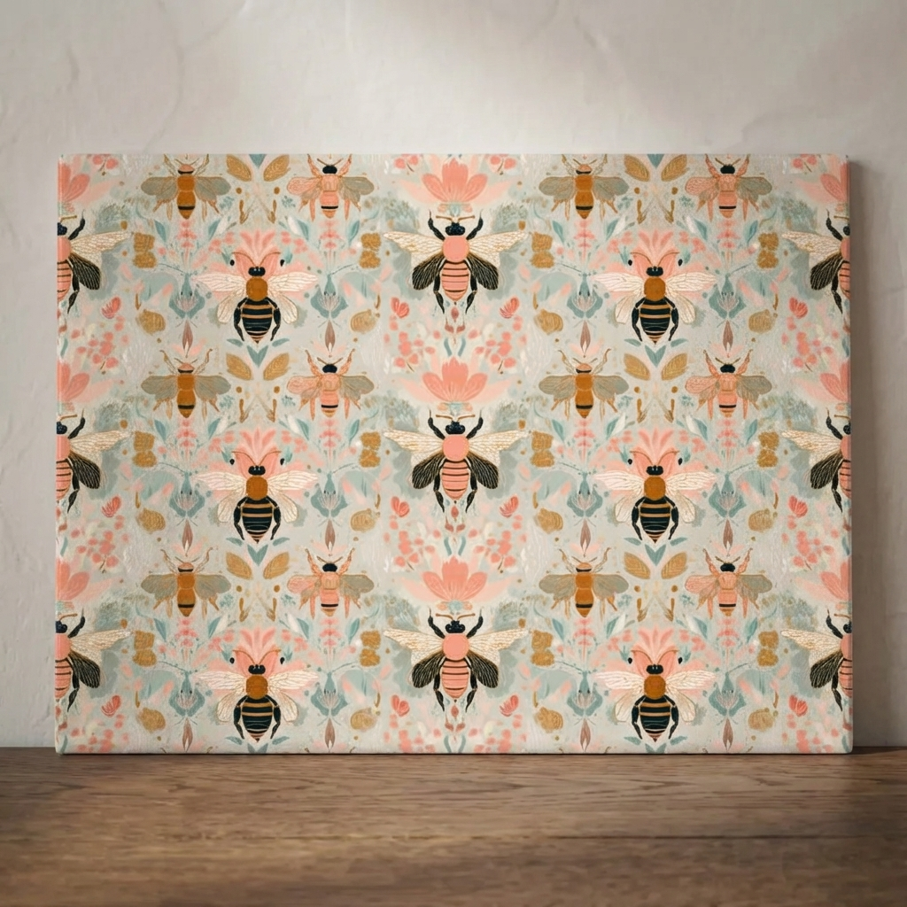 In the Keeping of Bloom – Bees Print – Stonemax Chopping Board