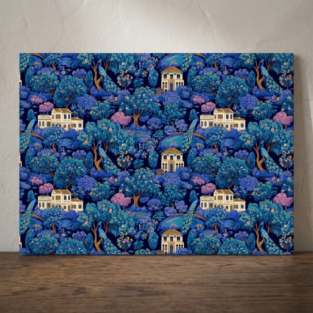 The Night Garden – Peacock Garden Print Stonemax Chopping Board